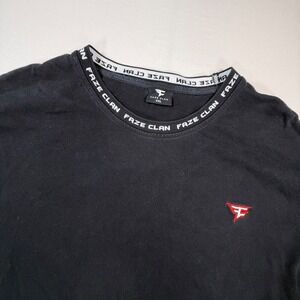 FaZe Clan Mens XXL Black Short Sleeve T-Shirt Logo Crew Neck Esports Tee 0450